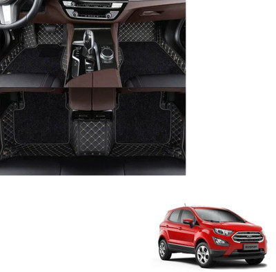 Autoclow Leatherite 7D Mat For  Ford Ecosport(Gold, Black)