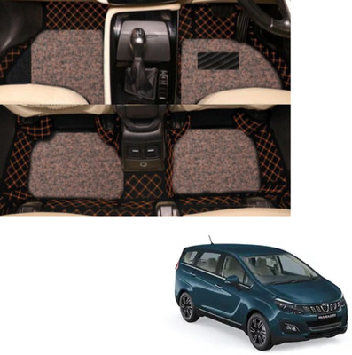 Autoclow Leatherite 7D Mat For  Mahindra Marazzo(Beige)
