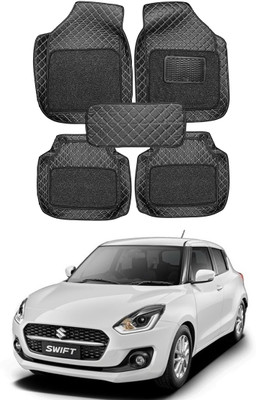 arneja trading company Leatherite 7D Mat For  Maruti Suzuki New Swift(Silver, Black)
