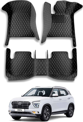 MATIES Leatherite 7D Mat For  Hyundai Creta(Black)