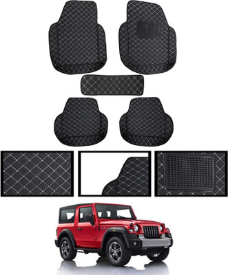 MATIES Leatherite 7D Mat For  Mahindra Thar(Black)