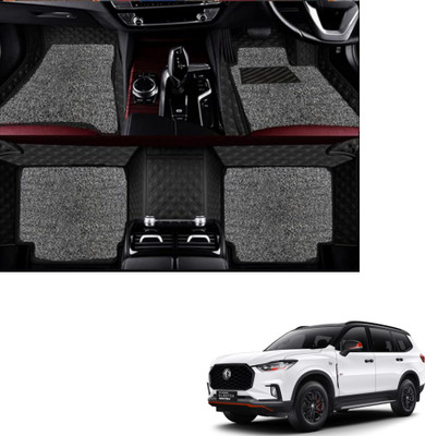 Autoclow Leatherite 7D Mat For  MG Gloster(Black, Silver)