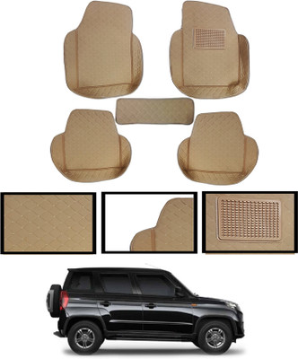 monolive Leatherite Tray Mat For  Mahindra Universal For Car(Beige)