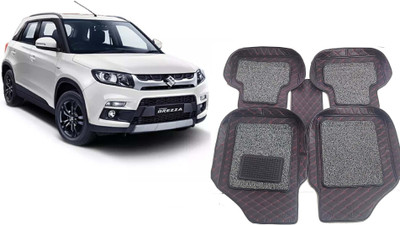 AUTORACE Leatherite 7D Mat For  Maruti Vitara Brezza(Black, Red)