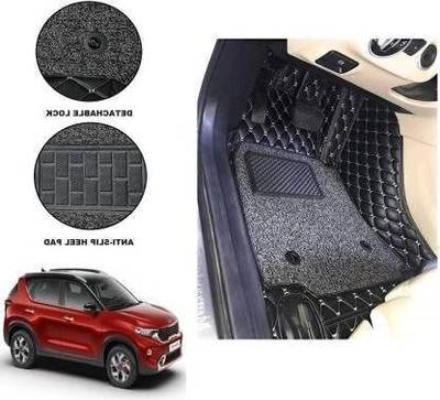 TOFIT ENTERPRISE Leatherite 7D Mat For  Kia Sonet(Black)