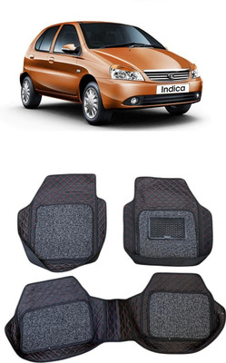 KUNTAIL ENTERPRISES Leatherite 7D Mat For  Tata Indica(Red, Black)