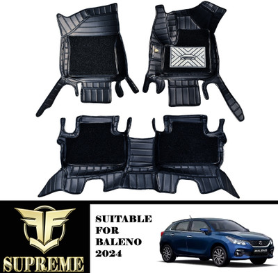 Fit Fly Leather 9D Mat For  Maruti Baleno(Black)