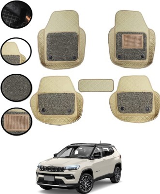 MATIES Leatherite 7D Mat For  Jeep Compass(Beige)