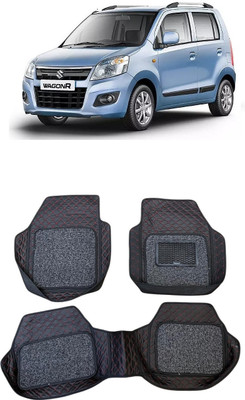 Arnejas Leatherite 7D Mat For  Maruti Suzuki WagonR(Red, Black)