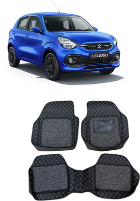 arneja trading company Leatherite 7D Mat For  Maruti Celerio(Silver, Black)