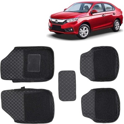 Kingsway Leatherite 7D Mat For  Honda Amaze(Black)