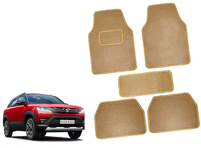 AUTO PEARL Polyester Standard Mat For  Maruti New Brezza(Beige)