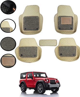 AYW Leatherite 7D Mat For  Mahindra Thar(Beige)