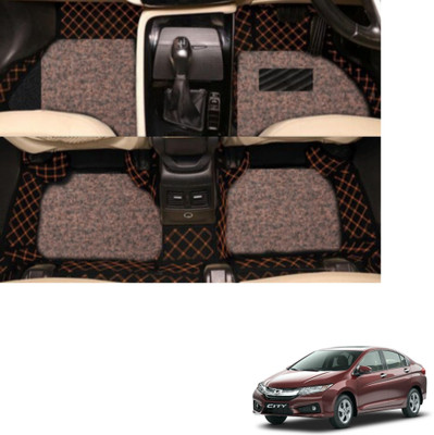 Autoclow Leatherite 7D Mat For  Honda City(Beige, Brown)