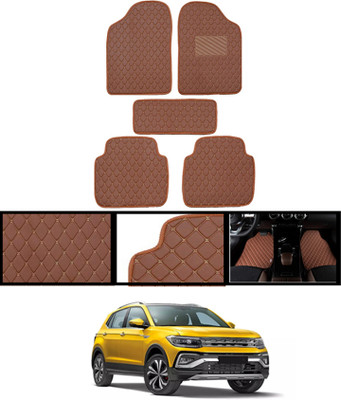 ABJD Leatherite Standard Mat For  Volkswagen Taigun(Orange)