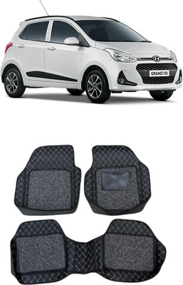 arneja trading company Leatherite 7D Mat For  Hyundai Grand i10(Silver, Black)