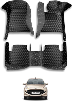 MATIES Leatherite 7D Mat For  Hyundai Santro(Black)
