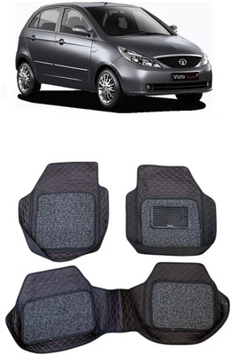 Arnejaa Leatherite 7D Mat For  Tata Indica Vista(Red, Black)