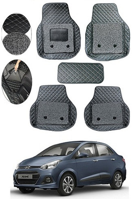 SLSHILPA Leather 7D Mat For  Hyundai Xcent(Black)