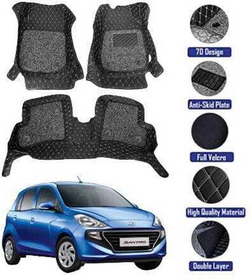 GENFRID Leatherite 7D Mat For  Hyundai Santro(Black)