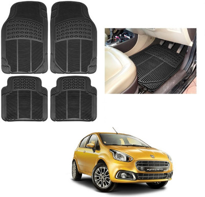 ROSHNEER ENTERPRISES Rubber Standard Mat For  Fiat Punto Evo(Black)