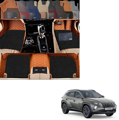 Autoclow Leatherite 7D Mat For  Hyundai Tucson(Brown, Black)