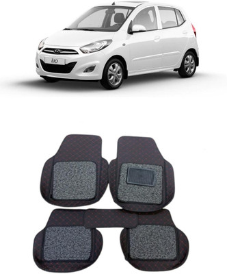 Arnejaa Leatherite 7D Mat For  Hyundai i10(Red, Black)