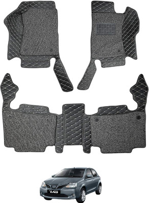 MOCKHE Leatherite 7D Mat For  Toyota Etios Liva(Black)