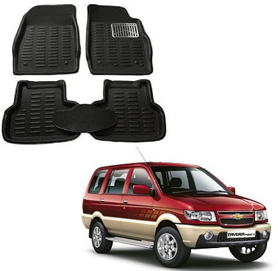SLSHILPA Plastic 3D Mat For  Chevrolet Tavera(Black)