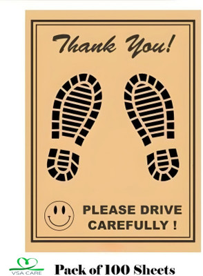 aksmit Paper Disposable Paper Mat For  Universal For Car(Brown)