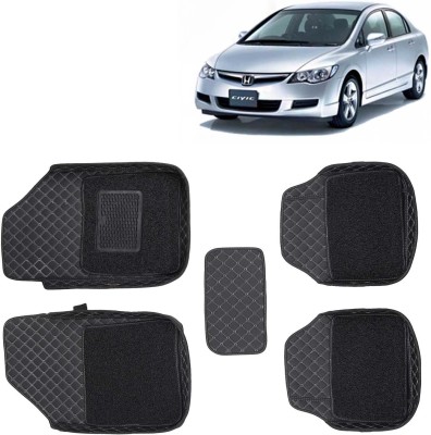 Kingsway Leatherite 7D Mat For  Honda Civic(Black)