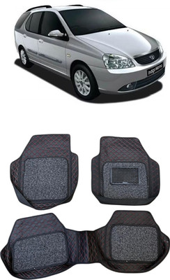 Arnejaa Leatherite 7D Mat For  Tata Indigo Marina(Red, Black)