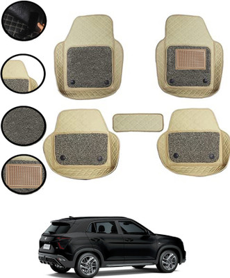 MATIES Leatherite 7D Mat For  Hyundai Universal For Car(Beige)