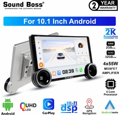 Sound Boss QLED 2K Diamond Series Androidify 4th Generation 10.1 Inch (2GB/32GB) Android. Car Stereo(Double Din)