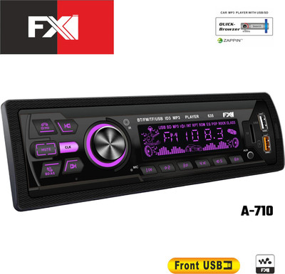 FXI A-710 Charge Pro+ DUAL USB Bluetooth Wireless With Phone Caller Id Receiver Car Stereo(Single Din)