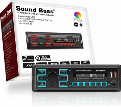Sound Boss SB-49 Charge Pro+ DUAL USB Bluetooth Wireless With Phone Caller Id Receiver Universal Car Stereo (Single Din) Car Stereo(Single Din)