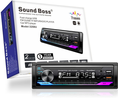 Sound Boss SB-3258U Charge Pro+ DUAL USB/Bluetooth/FM/AUX/SD/UNIVERSAL Car Stereo(Single Din)
