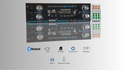 RS SATRON 4440 Dauble IC Car Stereo (Modal no-2045 )B.T/MP3/AUX/USB/FM Car Stereo(Single Din)