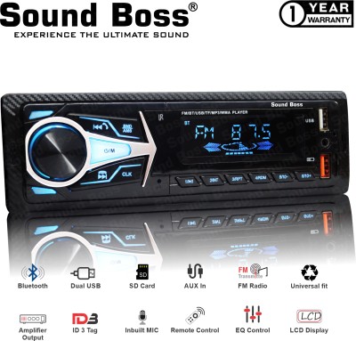 Sound Boss HI-FI SB-121 Charge Pro+ Dual-USB/FM/SD/AUX/Bluetooth Car Stereo(Single Din)