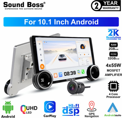 Sound Boss 2K Diamond Series Androidify 4th Gen 10.1 Inch 2GB/32GB Android With AHD Camera Car Stereo(Double Din)