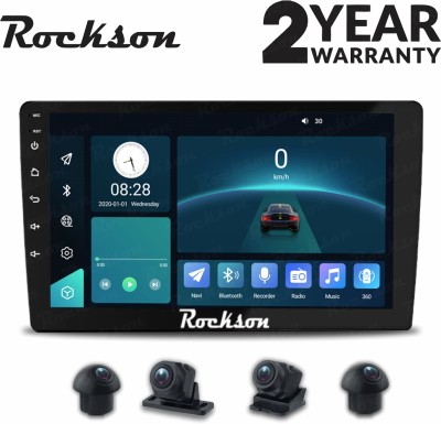 Rockson 9'' Andro+D ATOM. QLED With DSP & 360° Bird View Camera Kit (2GB/32GB) Car Stereo(Double Din)