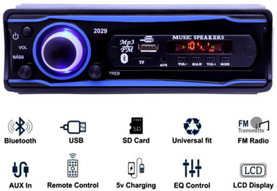 PROKONAI Universal BLUETOOTH/USB/SD/AUX/FM/MP3 - W086 Car Stereo(Single Din)