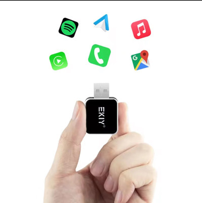 EKIY Latest 2025 Wireless Carplay & Android auto 2-in-1 Ultra Mini Adapter for OEM Car Stereo(Double Din)