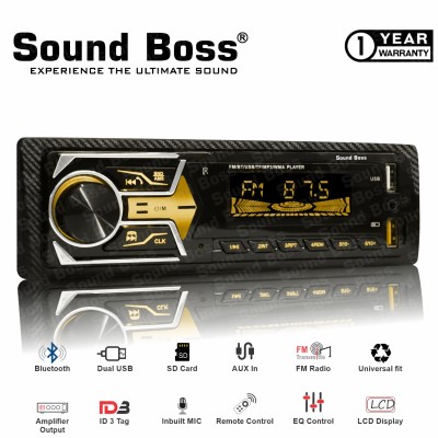 Sound Boss HI-FI SB-119 Charge Pro+ Dual-USB/FM/SD/AUX/Bluetooth Car Stereo(Single Din)
