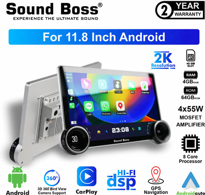 Sound Boss 2K Diamond Series Androidify 4th Generation 11.8 Inch (4GB/64GB) Android Car Stereo(Double Din)