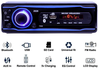 PROKONAI Universal BLUETOOTH/USB/SD/AUX/FM/MP3 - W063 Car Stereo(Single Din)
