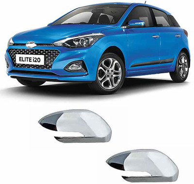 Lamkoti Car silver Plated chrome sdie mirror cover for Hyundai Elite i20 Car Borosilicate Glass Car Mirror Cover(HYUNDAI Elite i20)