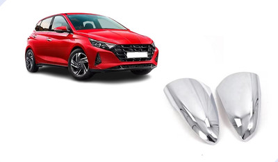 Bubu Car silver Plated chrome side mirror cover for Hyundai Elite i20 car 2020 Onward Borosilicate Glass Car Mirror Cover(HYUNDAI Elite i20)