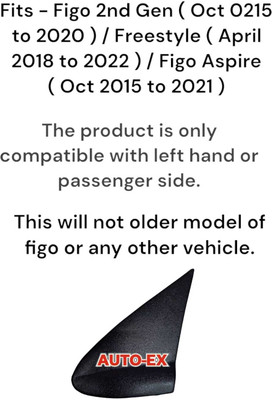 Auto-Ex Side Mirror Sash Trim Cover Left Hand For Figo 2nd Gen / Freestyle / Figo Aspire Plastic Car Mirror Cover(Ford Figo Aspire Titanium Petrol, Figo, Freestyle Titanium Petrol)