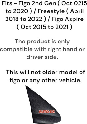 Auto-Ex Side Mirror Sash Trim Cover Cap Right Hand Figo 2nd Gen / Freestyle /Figo Aspire Plastic Car Mirror Cover(Ford Figo Aspire 1.2 Ti-VCT Ambiente, Figo, Freestyle Titanium Diesel)